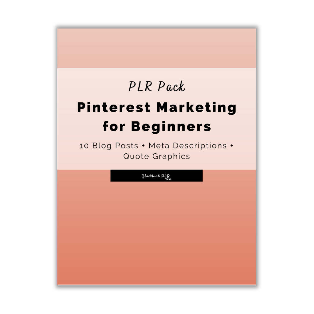PLR Packs Affiliate Page - Blackbird PLR Content
