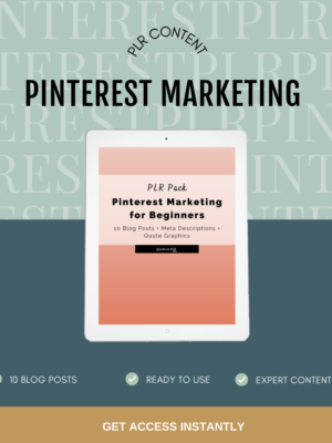 Pinterest Marketing PLR Content Pack