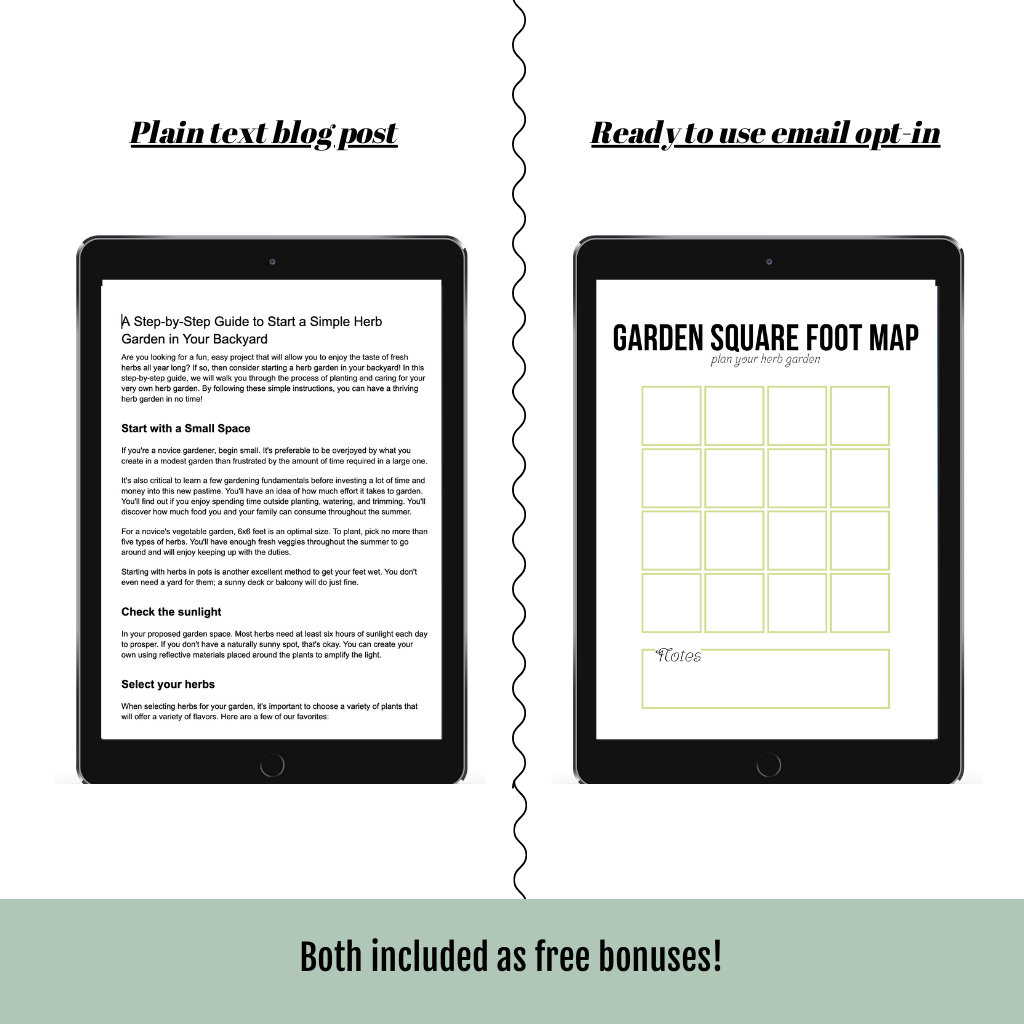A Step-by-Step Guide to Start a Simple Herb Garden in Your Backyard (1307 words)+ Basic Garden Planner